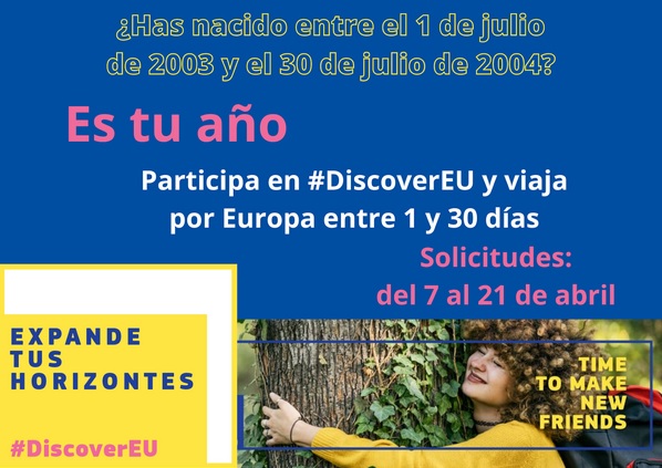 Imagen de una chica viajando con DiscoverEU