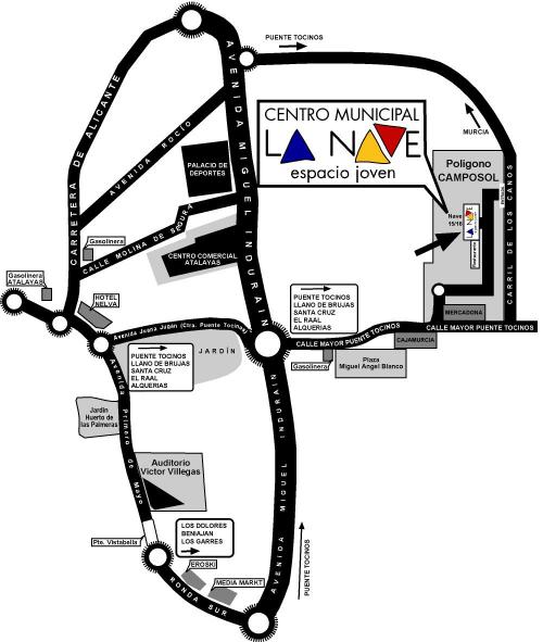 Mapa de acceso a La Nave